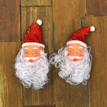Malé hlavičky Santa Clausa, sada 2 ks (12 sád)