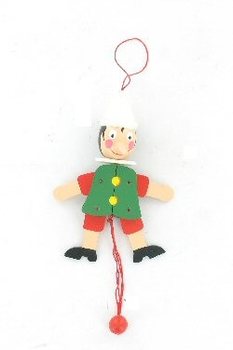 Drevený ťahací panáčik Pinocchio (4 ks)