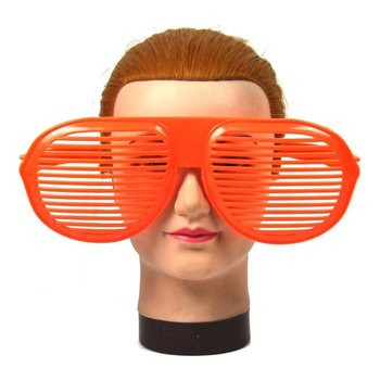 MEGA ORANŽOV&Eacute; OKULIARE SHUTTER SHADES (8 ks)