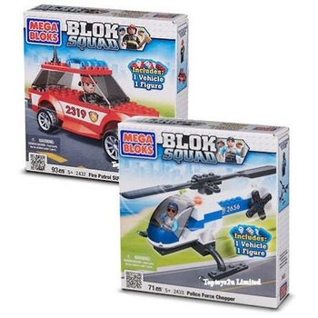 MEGA BLOKS - HASIČSKÉ SUV A POLICAJNÝ VRTUIJNÍK (2 ks)