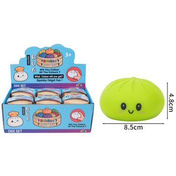 RAGE - Squishy Bun Dumplings VEĽK&Eacute; (8.5 x 8.5 x 4.8 cm) - Vir&aacute;lna Fidget hračka 2026 (12 ks)