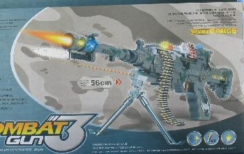 Detský samopal Combat so svetlom a zvukom - 56 cm