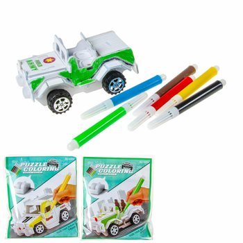 3D puzzle Postav a vyfarbi si vlastné auto (12 ks)