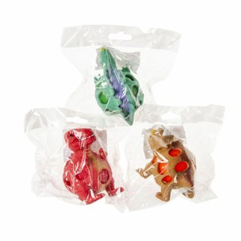 Squishy sieťov&aacute; loptička dinosaurus - Display (12 ks)