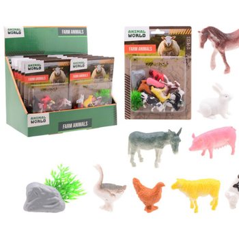 ANIMAL WORLD - Hern&yacute; set Zvierat&aacute; na farme 12 ks - Display (12 ks)