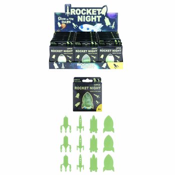 SVIETIACE RAKETY VESM&Iacute;R NA STROP GLOW IN THE DARK V DISPLEJI (24ks)