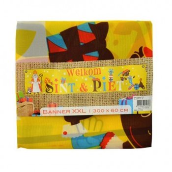 UV&Iacute;TAC&Iacute; BANNER SINTERKLAAS & PIET XXL 300 X 60 CM (7 ks)