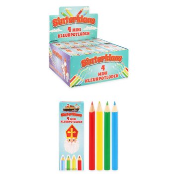 Farebn&eacute; ceruzky Mikul&aacute;&scaron; (Sinterklaas) 4-dielne v displayi (120 ks)