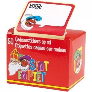 SINTERKLAAS N&Aacute;LEPKY NA DARČEKY NA ROLKE, 50 KS (10 balen&iacute;)