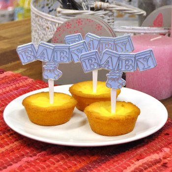Z&Aacute;PICH DO CUPCAKES K NARODENIU - SVETLOMODR&Yacute; (12 ks)
