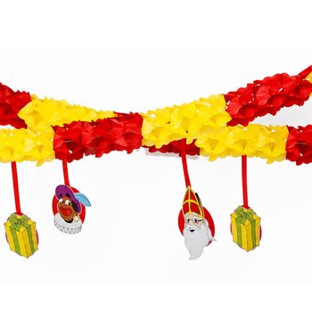 Girlanda Sinterklaas a Piet so z&aacute;vesmi - 4 m (6 ks)