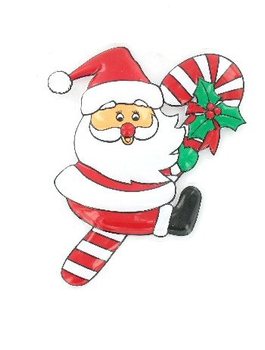 Dekoračn&aacute; Tabuľka - Santa Claus na Cukrovej Paličke (6 ks)