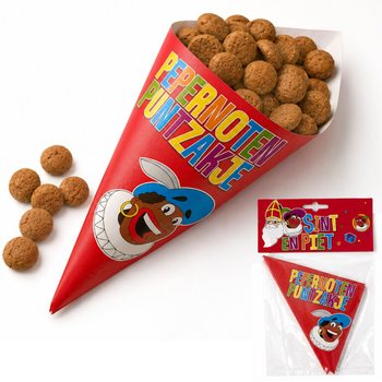 Kornútkové vrecúška na sladkosti Mikuláš a Piet (36 ks)