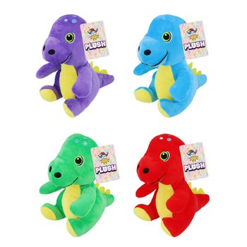Plyšový dinosaurus - výška 19 cm - mix farieb (12 ks)