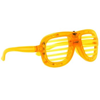 LED OKULIARE SHUTTER SHADES S OSVETLEN&Iacute;M - FARBA: ŽLT&Aacute; (12 ks)