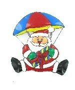 Dekorat&iacute;vna Vianočn&aacute; Tabuľa - Santa Claus na Pad&aacute;ku (6 ks)