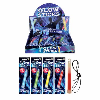 SVETIACE TYČINKY GLOW STICK - 15 CM S &Scaron;N&Uacute;RKOU - MIX FARIEB V DISPLEJI (12ks)
