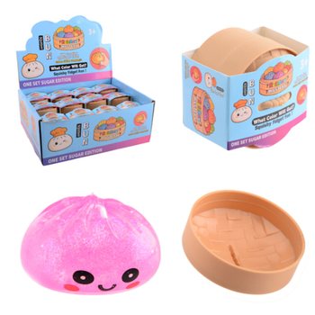 RAGE - Squishy SUGAR EDITION Bun Dumplings MAL&Yacute; (5.3 x 5.3 x 4.1 Cm) Viral 2026 Fidget Toy (24 ks)