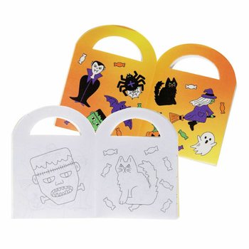 Mal&eacute; halloweenske omaľov&aacute;nky s n&aacute;lepkami (48 kusov)