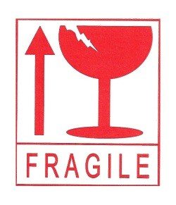 FRAGILE ETIKETA / Nálepka KREHKÉ (45 hárkov)