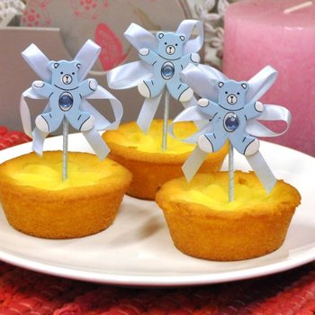 ZÁPICH DO CUPCAKEU K NARODENIU - MODRÝ MACÍK (12 ks)