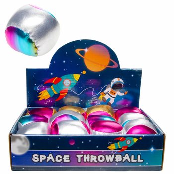 PLYŠOVÁ METALICKÁ HÁDZACIA LOPTIČKA - SPACE (12 ks)