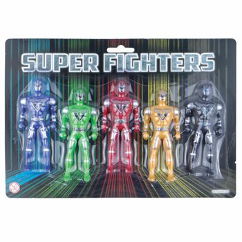 SUPER FIGHTERS - 5 Akčných Figúrok na Karte (6 ks)