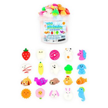 Mix squishy fig&uacute;rok v vedre (100 kusov)