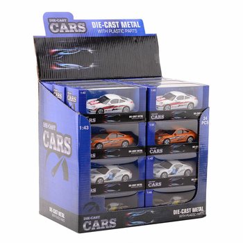 DIE CAST SUPER &Scaron;PORTOV&Eacute; AUT&Aacute;, MIERKA 1:43 V DISPLAYI (24 ks)