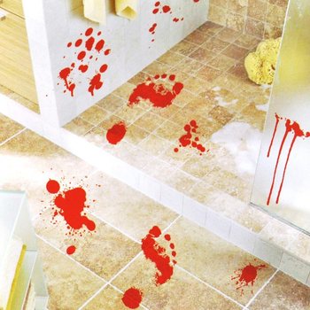 Halloweenske Samolepky na Stenu Krvav&eacute; Stopy (2 ks)