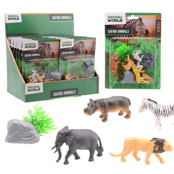 ANIMAL WORLD - SAFARI SADA ZVIERAT 10-DIELNA NA KARTE - V DISPLEJI (12 ks)