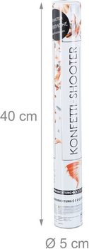 Konfetov&eacute; delo &ndash; Farba: Oranžov&aacute;/Strieborn&aacute; 40 cm - vystreľovacie konfety na narodeniny (10 ks)