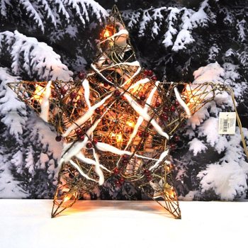 VEĽKÁ SVIETIACA VIANOČNÁ HVIEZDA DEKORÁCIA 45 CM (2 ks)