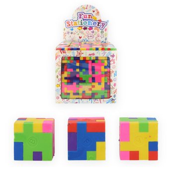 GUMA KOCKA PUZZLE - V DISPLEJI (120 ks)