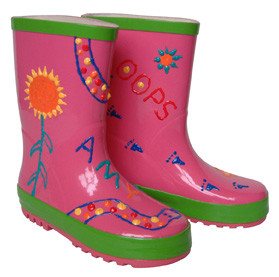 FUNKY WELLIES - Vyfarbi si Vlastn&eacute; Gum&aacute;ky - Ružov&eacute; / Veľkosť: 26