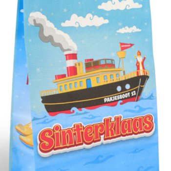 Papierov&eacute; darčekov&eacute; ta&scaron;ky Sv&auml;t&yacute; Mikul&aacute;&scaron; (Sinterklaas) - 16x8x22 cm (12 ks)