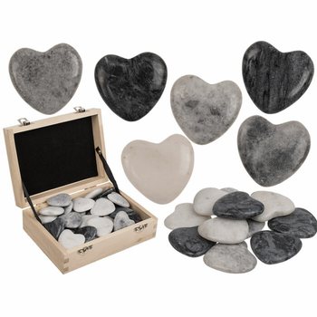 PRÍRODNÉ KAMENE V TVARE SRDCA - WORRY STONES (36 ks)