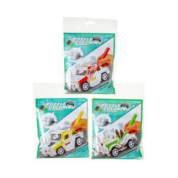 3D puzzle Postav a vyfarbi si vlastn&eacute; auto (12 ks)