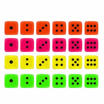 Hracie kocky 2,5 cm v displeji - Mix farieb (125 ks)
