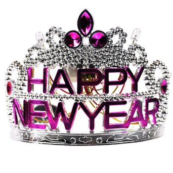 Korunka HAPPY NEW YEAR s osvetlením (10 ks)