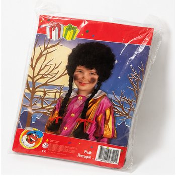 Detsk&aacute; parochňa Piet s čiernymi kučerami a 2 vrkočmi (1 ks)