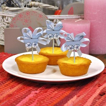 Z&aacute;pich na Cupcake k Narodeniu - Modr&yacute; Koč&iacute;k (12 ks)