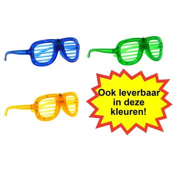 Okuliare SHUTTER SHADES s LED Osvetlen&iacute;m - Farba: Červen&aacute; (12 ks)