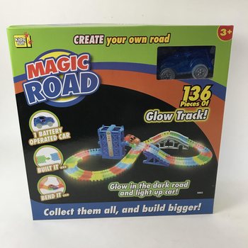 Veľk&aacute; Autodr&aacute;ha MAGIC ROAD so Svietiacim Autom a V&yacute;ťahom, 136 Dielov