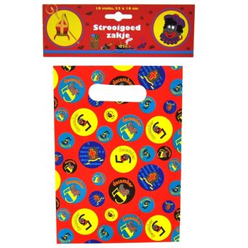 10 Darčekov&yacute;ch vrec&uacute;&scaron;ok Sinterklaas / Mikul&aacute;&scaron; 22 x 16 cm (6 ks)