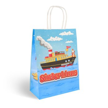Papierov&eacute; darčekov&eacute; ta&scaron;ky Sv&auml;t&yacute; Mikul&aacute;&scaron; (Sinterklaas) - 16x8x22 cm (12 ks)