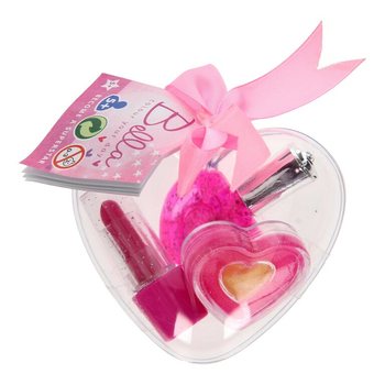 3-dielna detsk&aacute; make-up sada Bella v tvare srdca v stojane (18 ks)