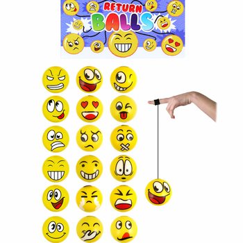 Penov$$ lopti$$ky Smiley Return v displeji (24 ks)