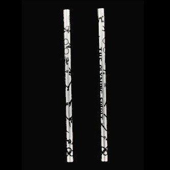 Drevené Ceruzky Strieborno-Čierne (144 ks)