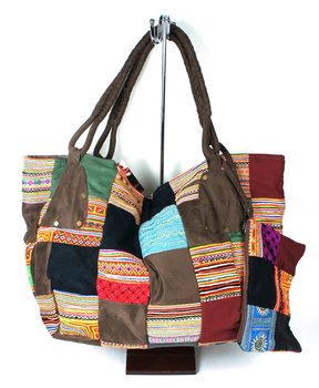 B-FAIR VEĽKÁ PATCHWORK TAŠKA, HNEDÁ (1 ks)